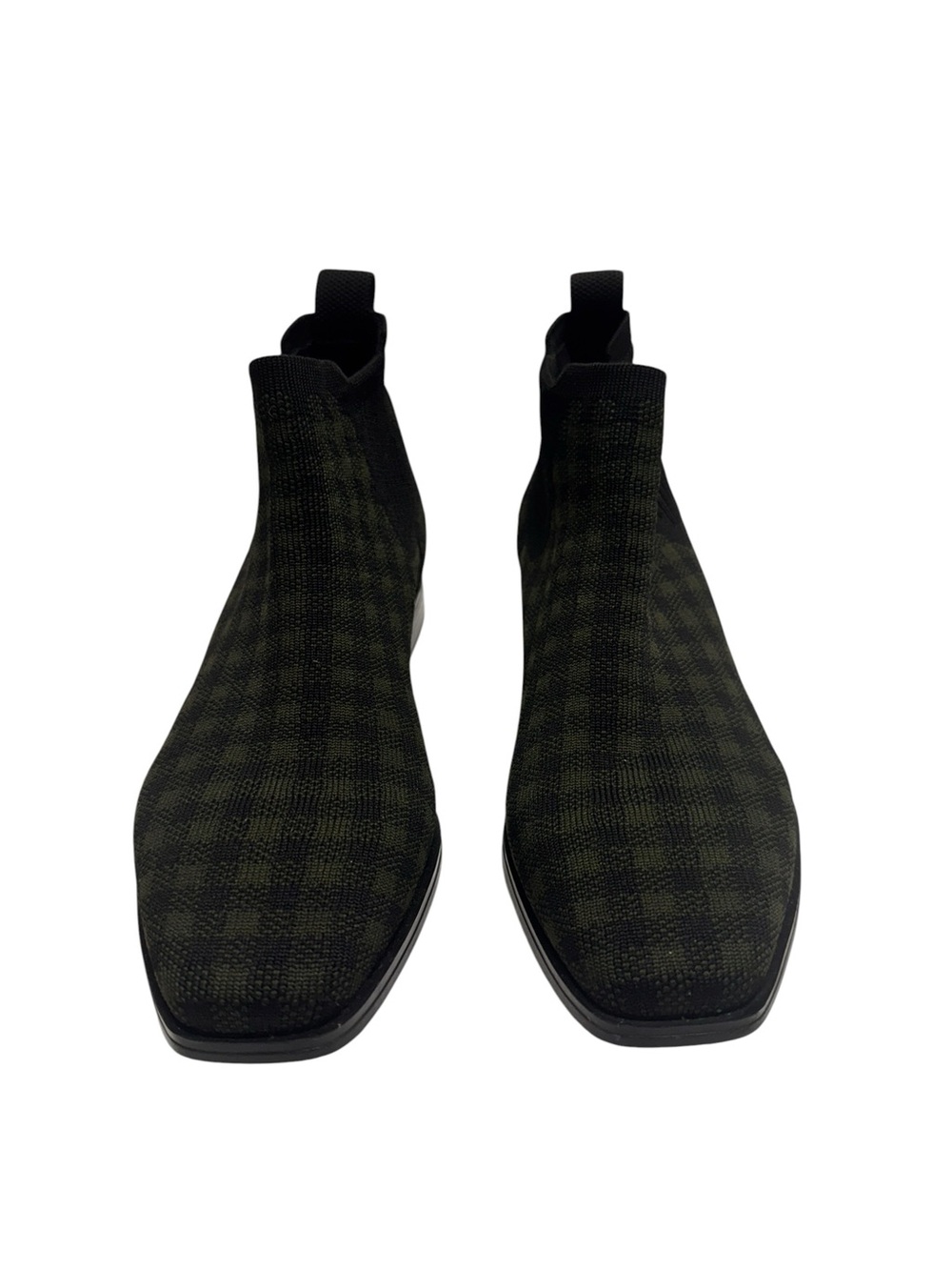 Vivaia Square-Toe Water-Repellent Ankle Boots Ryan Pro Olive Plaid sz  38